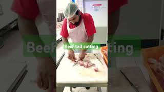 Beef tail cutting