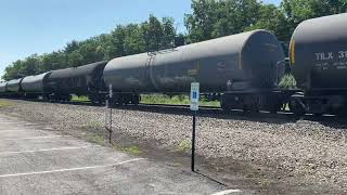 East bound ns 8061 es44ac  followed by ns 4532 ac44c6m crude oil train in wyomissing today