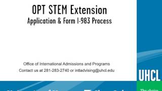 OPT STEM Extension Regulations & Reporting Requirements for UHCL