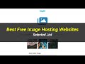 5 Best Free Image Hosting Websites | Selected List