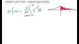 Using the Error Function to solve Linear Equations - Differential Equations