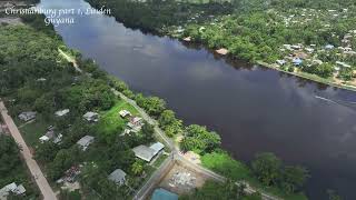 Aerial view of Christianburg section C, Wismar, Linden, Guyana