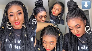 IT'S A WIG LACE FRONT WIG MICRO CORNROW BOX BRAID How to find cheap braided lace front wigs