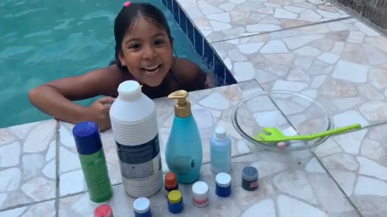 Slime Na Piscina Youtube