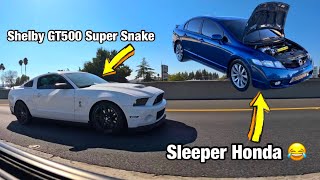 Trolling V8’s In Sleeper Civic Si 😂