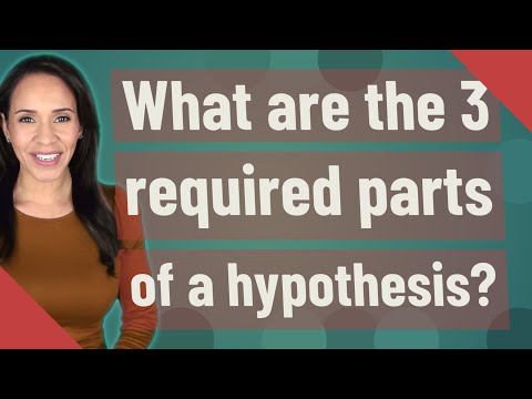 What are the 3 required parts of a hypothesis?
