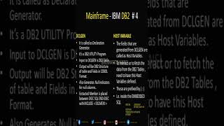 Mainframe - IBM DB2, DCLGEN Vs Host Variables #mainframes #kumaritchannel