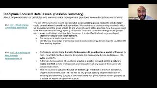 Discipline Focused Data Issues - P21 Pathway