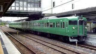 草津線113系L16編成草津行き 貴生川駅発車