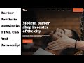 How to Make a Barber Portfolio website in HTML CSS and Javascript | Source code