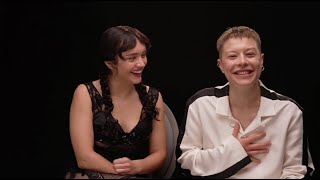 Emma D'Arcy and Olivia Cooke laughing outtakes from House of the Dragon interview