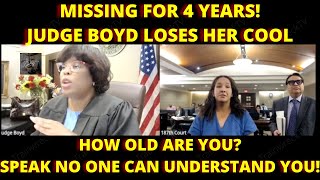 Judge Boyd drops the hammer; after learning she was missing 4 years & did nothing on probation but s