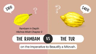 The Rambam Vs. the Tur on the Imperative to Beautify a Mitzvah