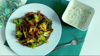 Բրոկոլիով սնկով աղցան նորույթ/recette brocoli champignon sauce soja/Брокколи с грибами/recipe vegan