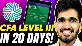 How I Cleared CFA LEVEL 3 with 20 DAYS of Preparation? | Kushal Lodha