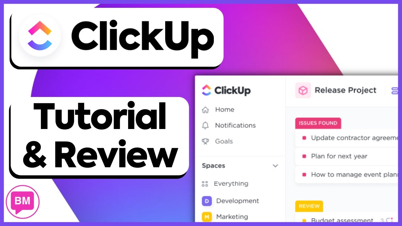 Clickup Tutorial And Review Clickup Tutorial For Beginners Youtube