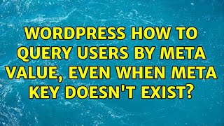 Wordpress: How to query users by meta value, even when meta key doesn't exist?