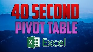 Excel 2016 : How to Create a Pivot Table