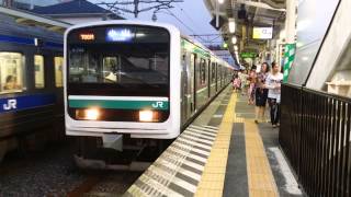 水戸線E501系K752編成　下館駅発車 下館祇園まつり 4K画質