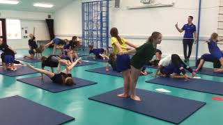 Gymnastics counter-balance and counter-tension