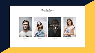 Team Section Hover Effect Using HTML CSS - Hindi