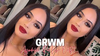 SULTRY VALENTINES DAY MAKEUP + BEST AFFORDABLE Red Lip♡ MAKEUP TUTORIAL | FULL GRWM TRANSFORMATION