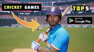 Top 5 🔥 Best Cricket Games for Android 2023| Best Cricket Games with 4K Graphics|| New Features