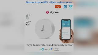 Tuya Smart ZigBee Temperature And Humidity Sensor Battery Powered Indoor Mini Hygrometer Work Wit