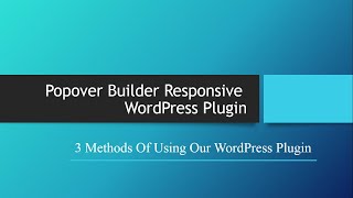 How To Add Popover Into Your Website - Popover Builder Responsive WordPress Plugin