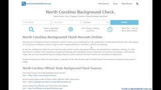North Carolina Public Records Online Search Guide.