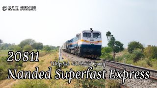 Nanded Superfast Express 20811 VSKP-NED going through 'S' Curve towards KAMAREDDI