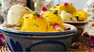 طرز تهیه بستنی سنتی زعفرانی (با ثعلب)با ساده ترین روش بدون دستگاه بستنی ساز bastani sonati ice cream