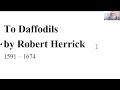 🔵 to daffodils poem by robert herrick summary analysis to daffodils by robert herrick