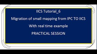 IICS Tutorial_6 Migration of small mapping from IPC TO IICS