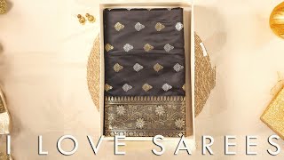 Mylene Black Banarasi Silk Saree | Black Banarasi Silk Saree - I Love Sarees #shorts