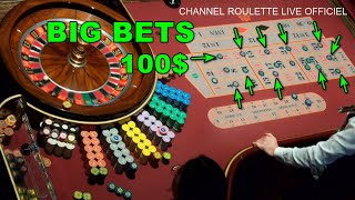 BIG BETS 100$ IN TABLE IN REAL ROULETTE IN CASINO EXCLUSIVE OF 19/02/2025