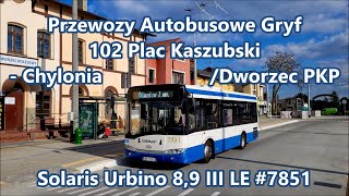 PA Gryf - linia 102, Solaris Urbino 8,9 III LE #7851