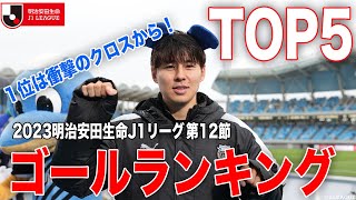 【今週のTOP５ゴールランキング】１位は華麗でテンポの良いトラップ\u0026シュート❗️Ｊ１リーグ 第12節【ゴール動画】