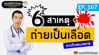 6 สาเหตุทำให้ถ่ายอุจจาระเป็นเลือด ถ่ายเป็นเลือด | เม้าท์กับหมอหมี EP.167