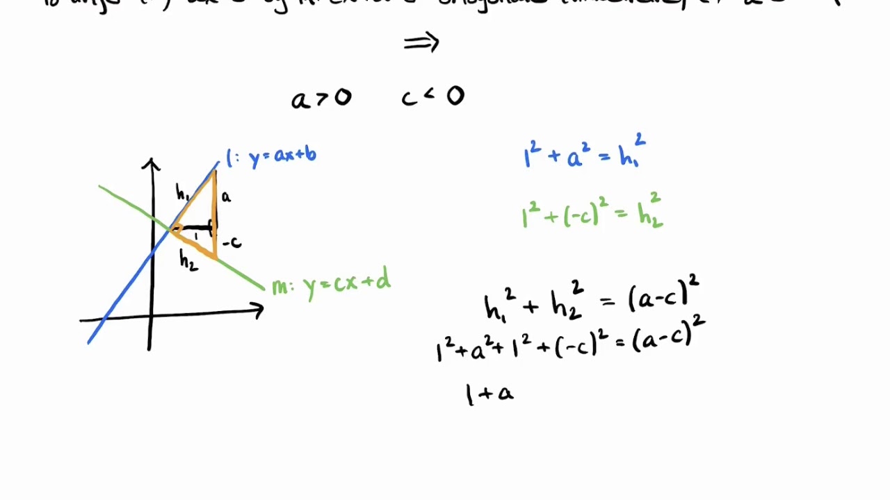 Matematik B-niveau Eksamen: Analytisk Geometri: Ortogonale Linjer - YouTube