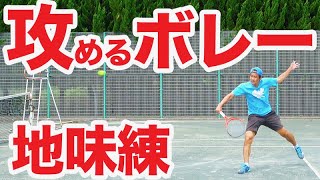 【テニス　ボレー】ダブルスで使える攻める2ndボレーを地味に練習しよう！