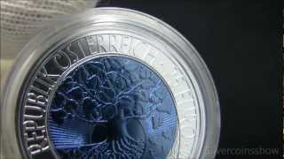 2010 25 Euro Silver Niobium Coin Renewable Energy