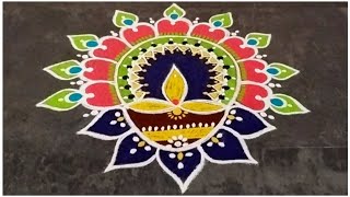 Karthigai Deepam Special Rangoli Design / New / Rangoli / Easy / Festival / Sashti Pooja / Kolam