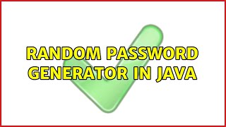 Random password generator in Java (3 Solutions!!)