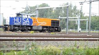 1507, MaK G1206 HUSA met containertrein passeert Barendrecht, 8-9-2011