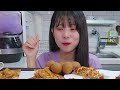 pizza loaded with 6 kinds of meat and chicken🍕pizza u0026cheese balls korean eating show mukbang