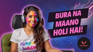 Happy Holi Bishes!!! Noob Gamer Girl Clutch Plays & Epic Fails in Valorant | Coc