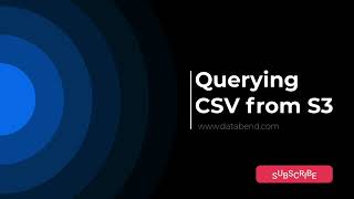 Querying CSV from S3