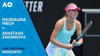 Magdalena Frech v Anastasia Zakharova Highlights | Australian Open 2024 Third Round
