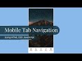 How to design Mobile Tab Navigation Using HTML CSS JavaScript